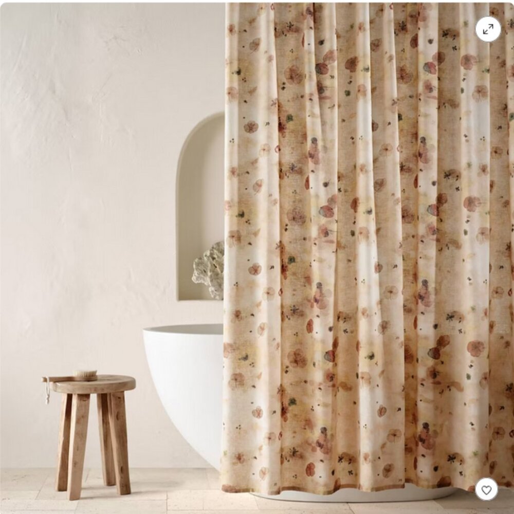 Linen warm washed Casaluna shower curtain